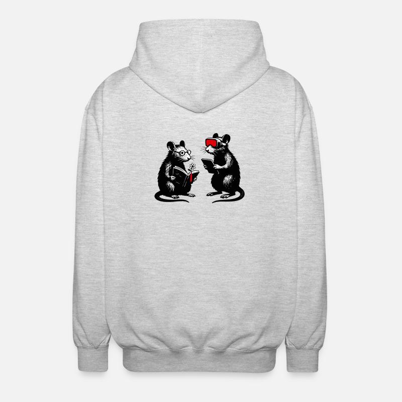 Bookworms in Tech Dialog VR - Unisex Hooded Jacket - light heather grey