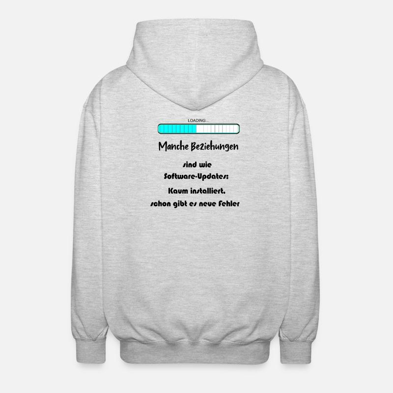 Progress Bar Blue Pattern - Unisex Hooded Jacket - light heather grey