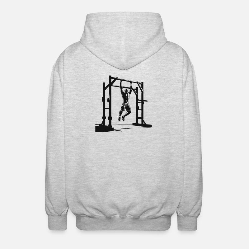 Pull-Up Silhouette - Unisex Hooded Jacket - light heather grey