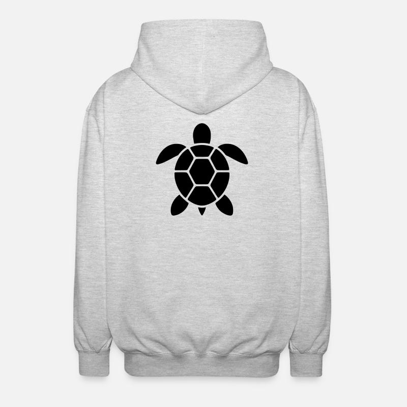 Schildkröte - Unisex Kapuzenjacke - Hellgrau meliert