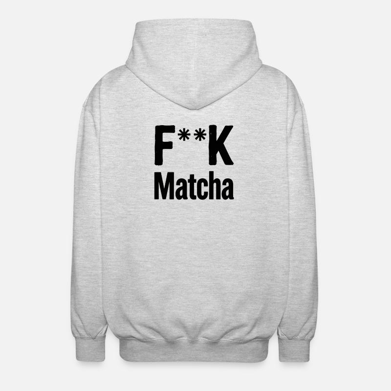 Attitude de matcha de - Veste à capuche unisexe - gris clair chiné