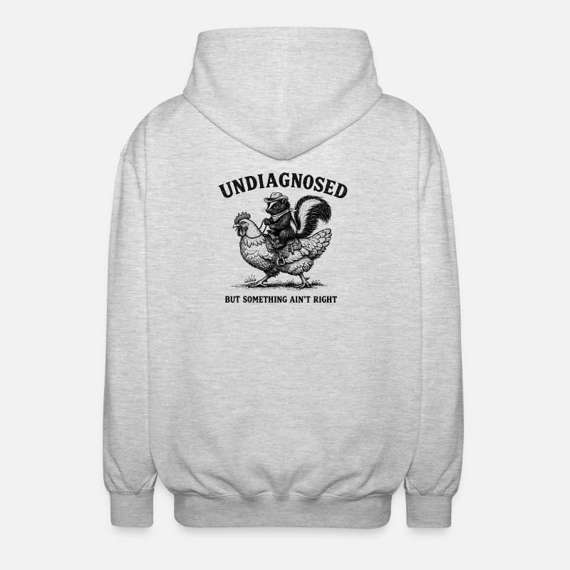Not diagnosed, but something is wrong - Unisex Hooded Jacket - light heather grey