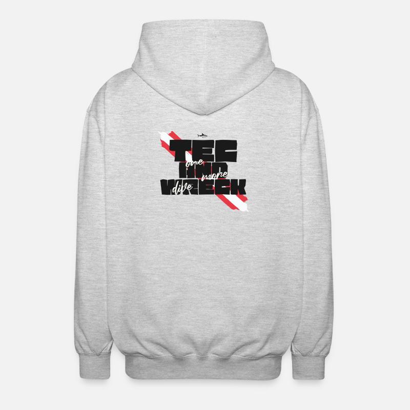 Tec & Wreck Scuba Diving Technical Diver - Unisex Hooded Jacket - light heather grey