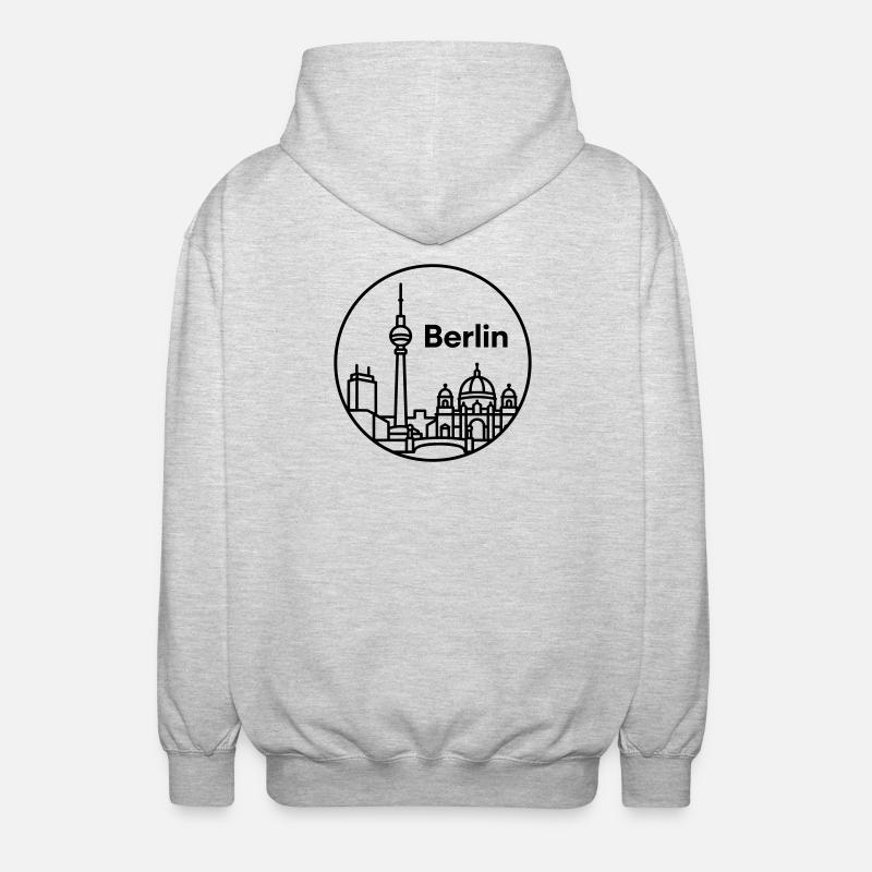 Berlin - Veste à capuche unisexe - gris clair chiné