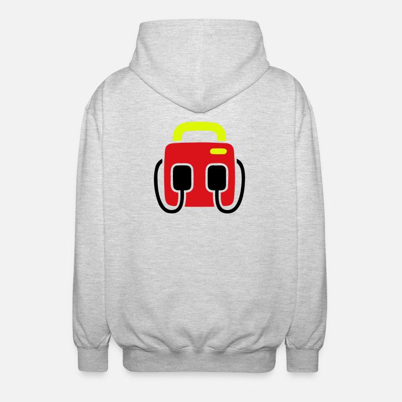 Defibrillator AED Erste Hilfe - Unisex Kapuzenjacke - Hellgrau meliert