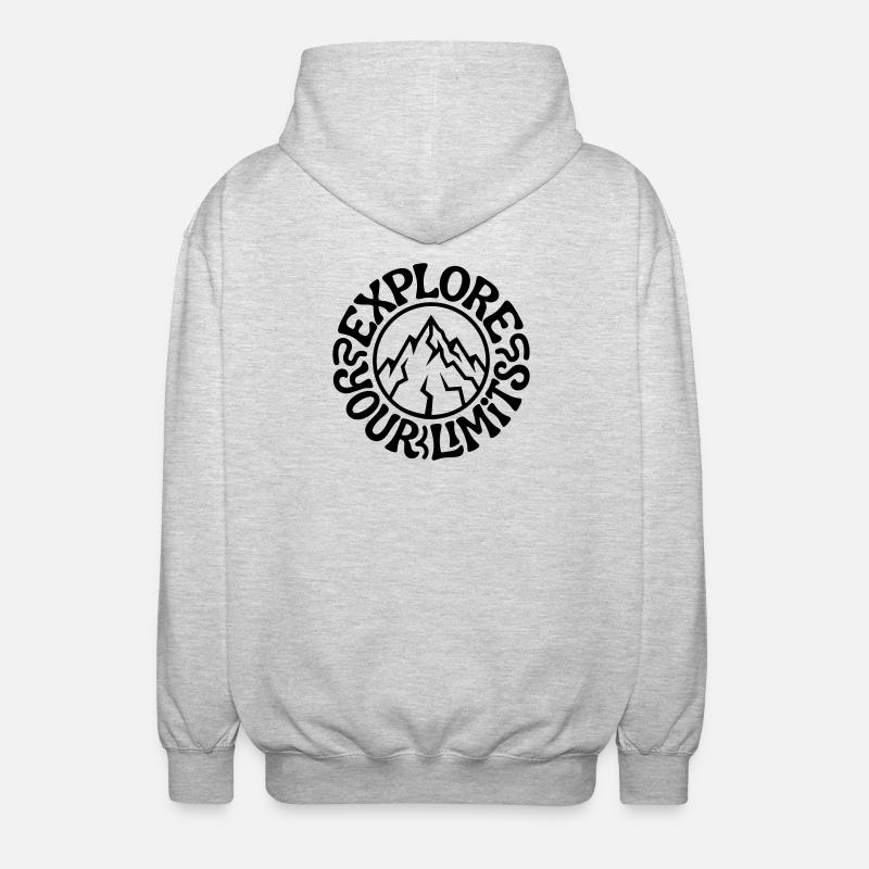 mountain climbing - Unisex Hooded Jacket - light heather grey
