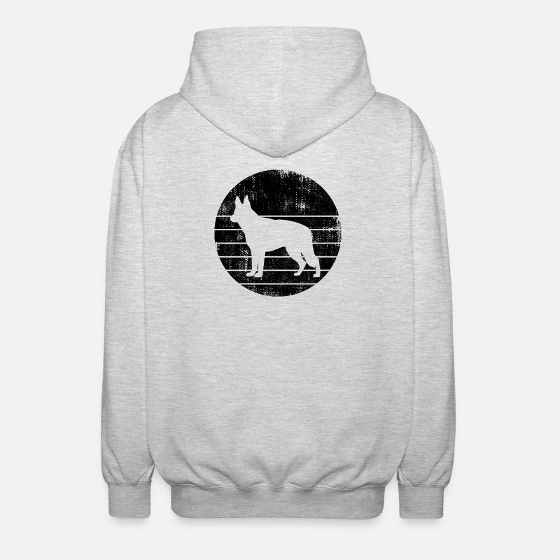 Deutscher Schäferhund - Unisex Kapuzenjacke - Hellgrau meliert