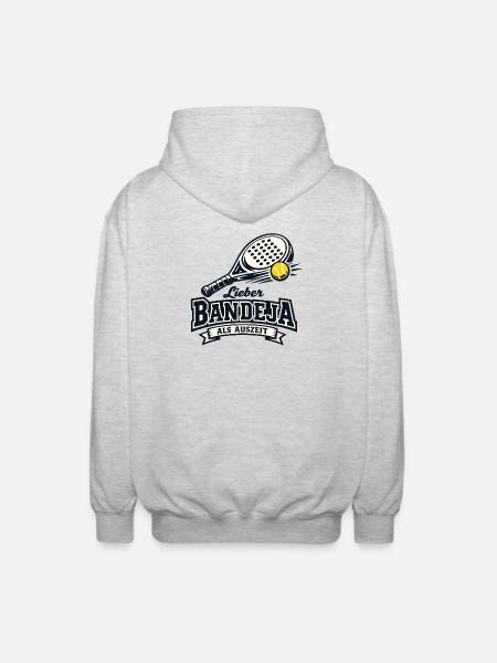 Lieber Bandeja Als Auszeit - Unisex Kapuzenjacke - Hellgrau meliert