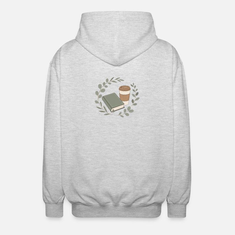 Chapitre de l’ami du livre et café - Veste à capuche unisexe - gris clair chiné