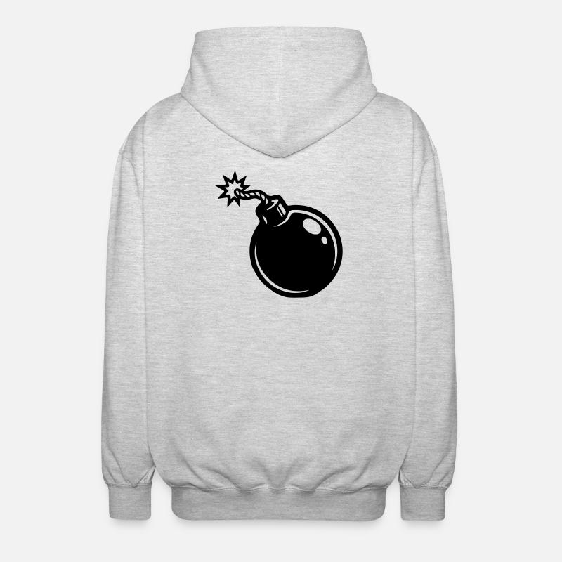 Bombe Symbol - Unisex Kapuzenjacke - Hellgrau meliert
