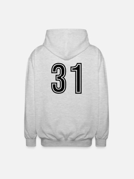 31 Number symbol - Unisex Hooded Jacket - light heather grey