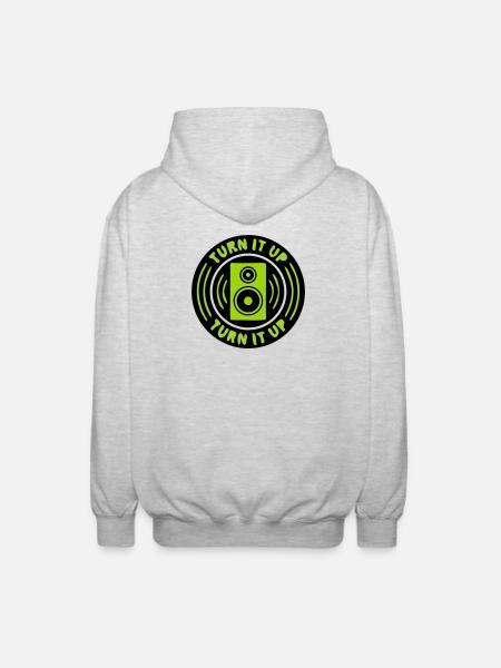 Speaker Music Badge - Unisex Hooded Jacket - light heather grey