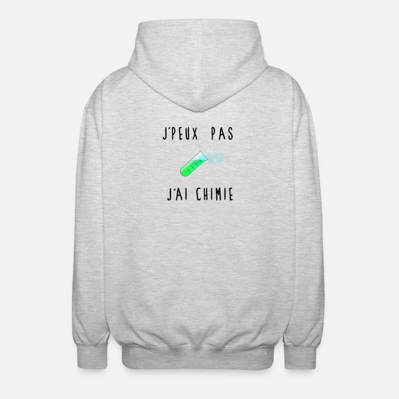 J'peux Pas J'ai Chimie Éprouvette - Veste à capuche unisexe - gris clair chiné