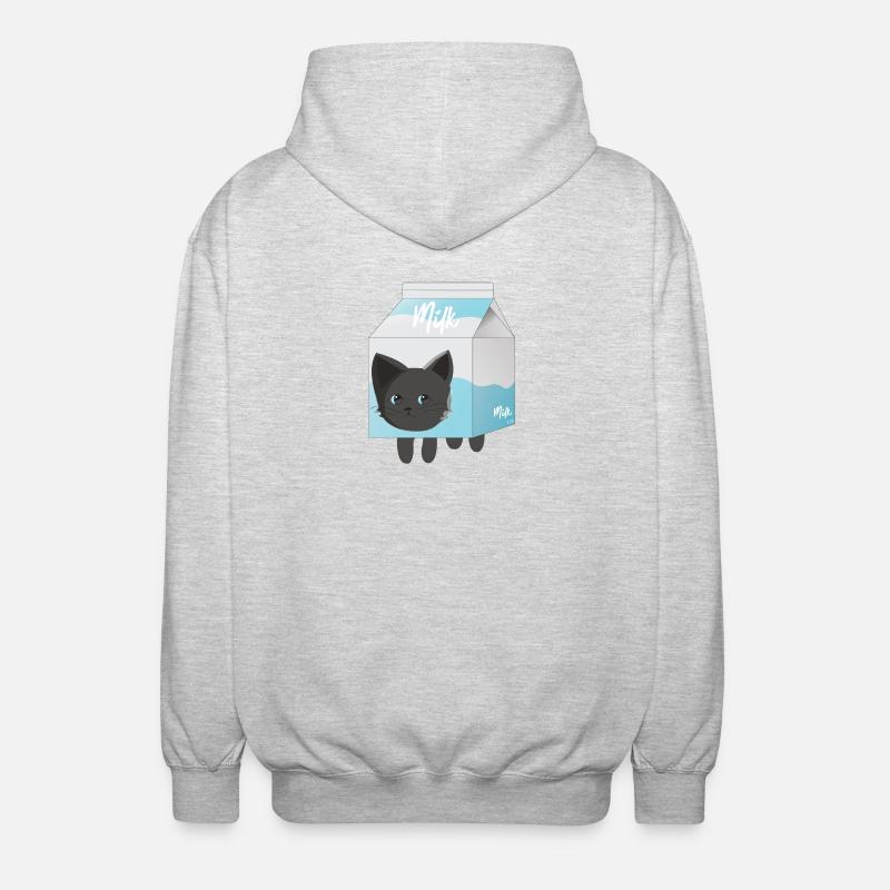 milk - Unisex Hooded Jacket - light heather grey