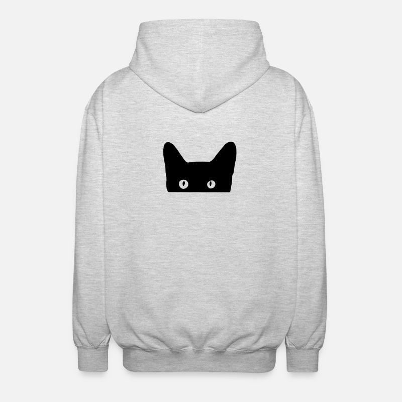 chat - Veste à capuche unisexe - gris clair chiné