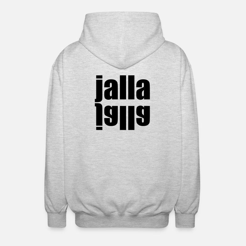 Jalla jalla - Unisex Kapuzenjacke - Hellgrau meliert