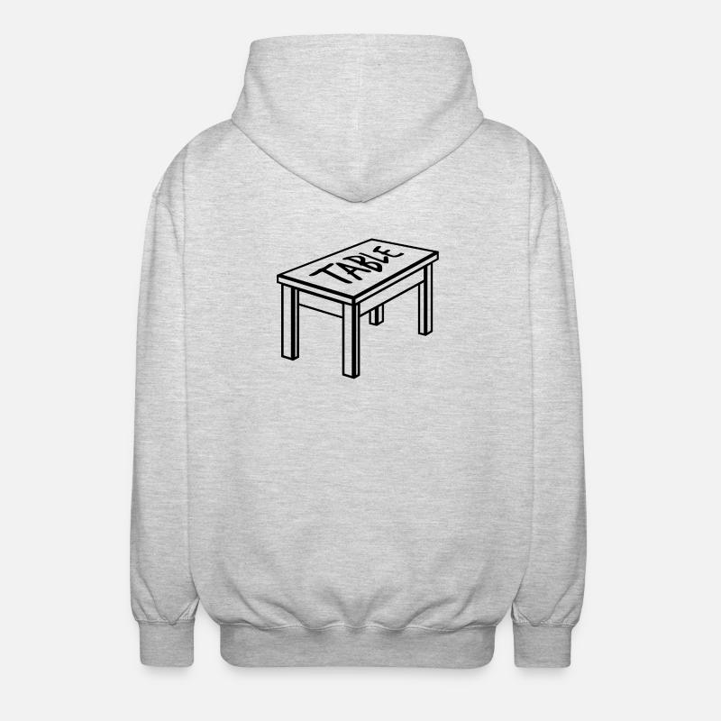 Menuisier Table à manger Bureau Meubles - Veste à capuche unisexe - gris clair chiné