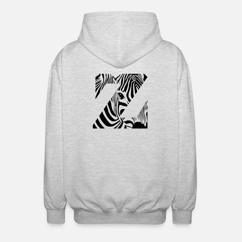 Zebra Mix Mono Black - Veste à capuche unisexe - gris clair chiné