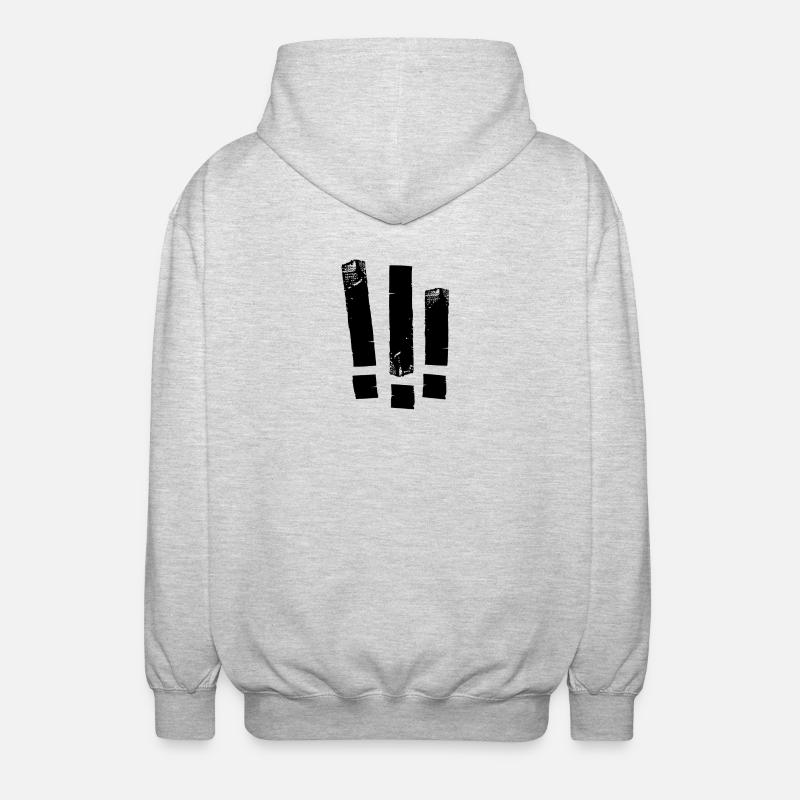 Trois !!! - Veste à capuche unisexe - gris clair chiné
