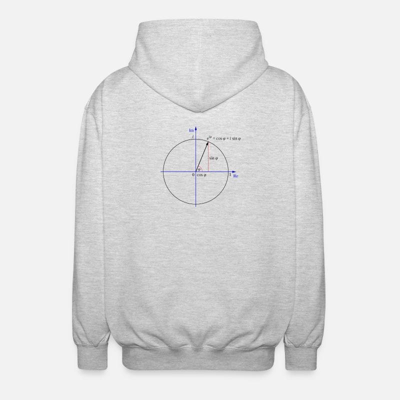 Eulers Formel - Unisex Kapuzenjacke - Hellgrau meliert