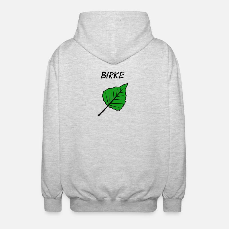 Birke - Unisex Kapuzenjacke - Hellgrau meliert