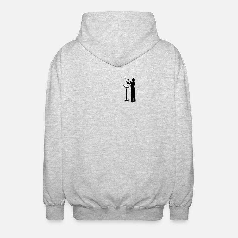Dirigent - Unisex Kapuzenjacke - Hellgrau meliert