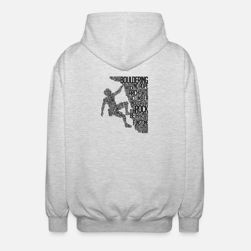 Boulder Escalade escalade escalade de roches - Veste à capuche unisexe - gris clair chiné