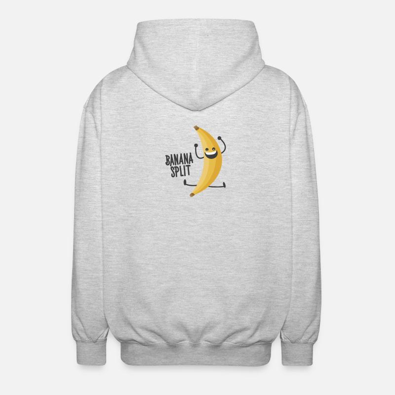 Banana Split - Unisex Hooded Jacket - light heather grey
