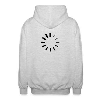 Loading - Logo - Unisex Kapuzenjacke - Hellgrau meliert - Hinten - AI Model Male 185 light (185cm)