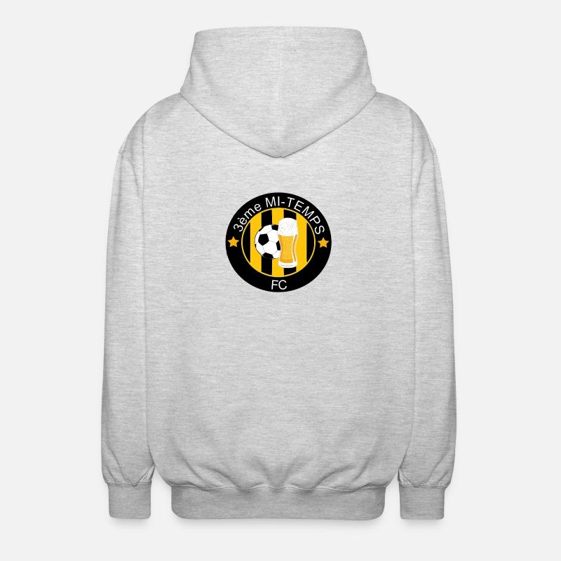 3. Halbzeit - Unisex Kapuzenjacke - Hellgrau meliert