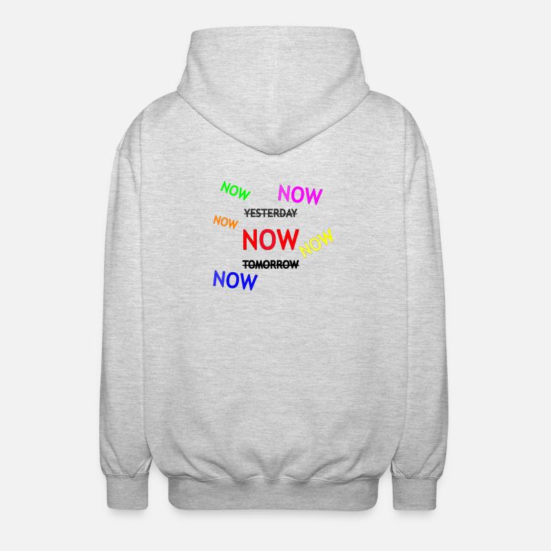 Dynamic Reminder Text Illustration - Unisex Hooded Jacket - light heather grey