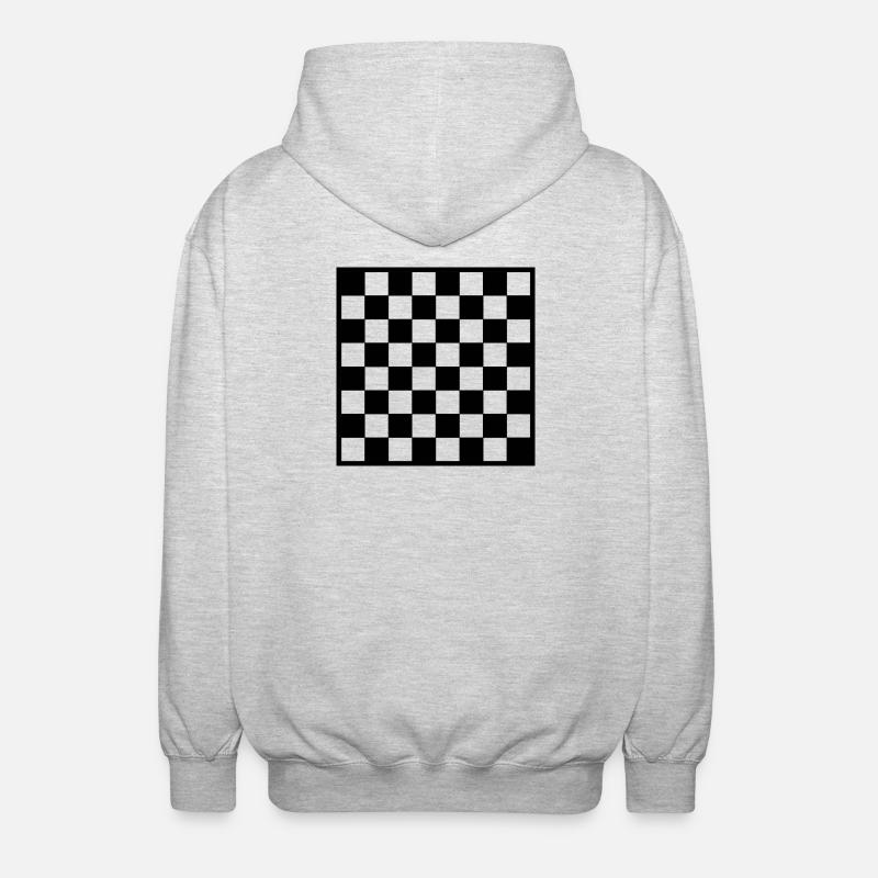 Échecs | échecs - Veste à capuche unisexe - gris clair chiné