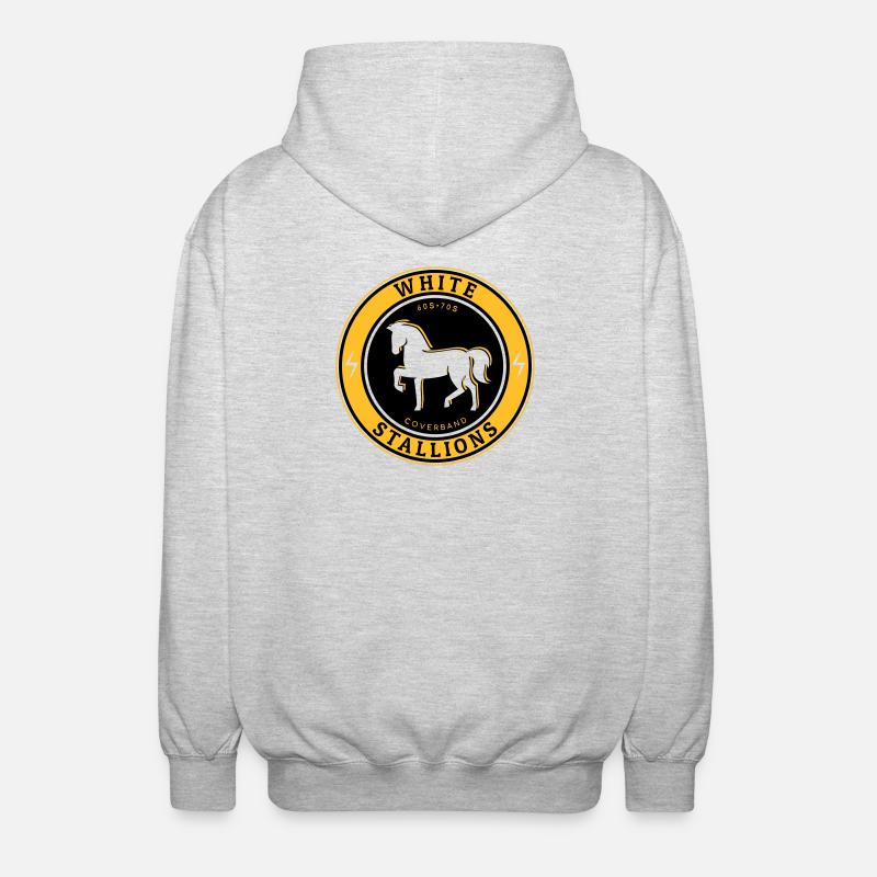 Étalons blancs - Veste à capuche unisexe - gris clair chiné