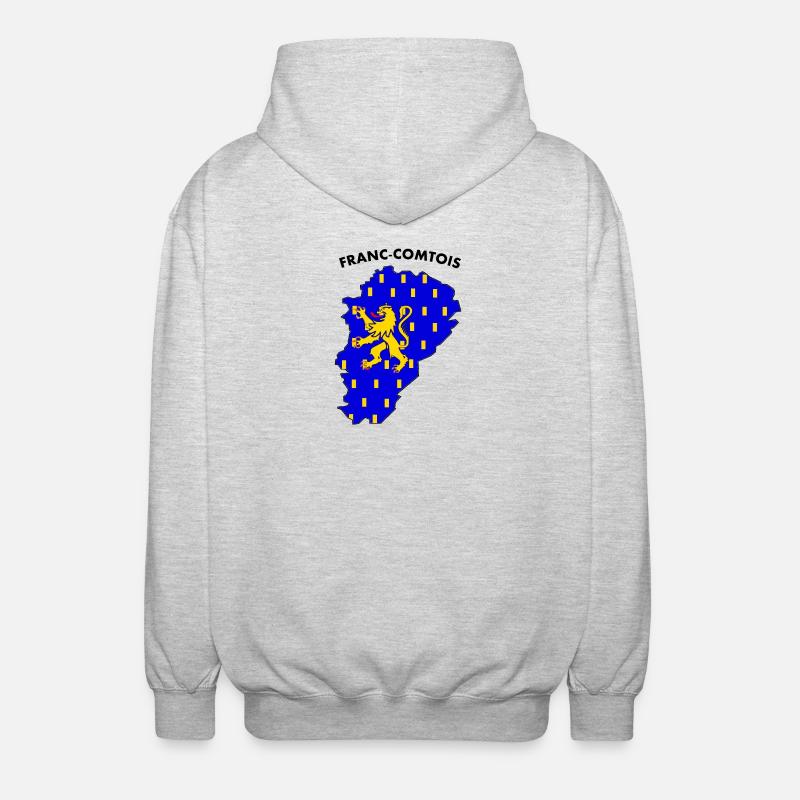 franc-comtois - Veste à capuche unisexe - gris clair chiné