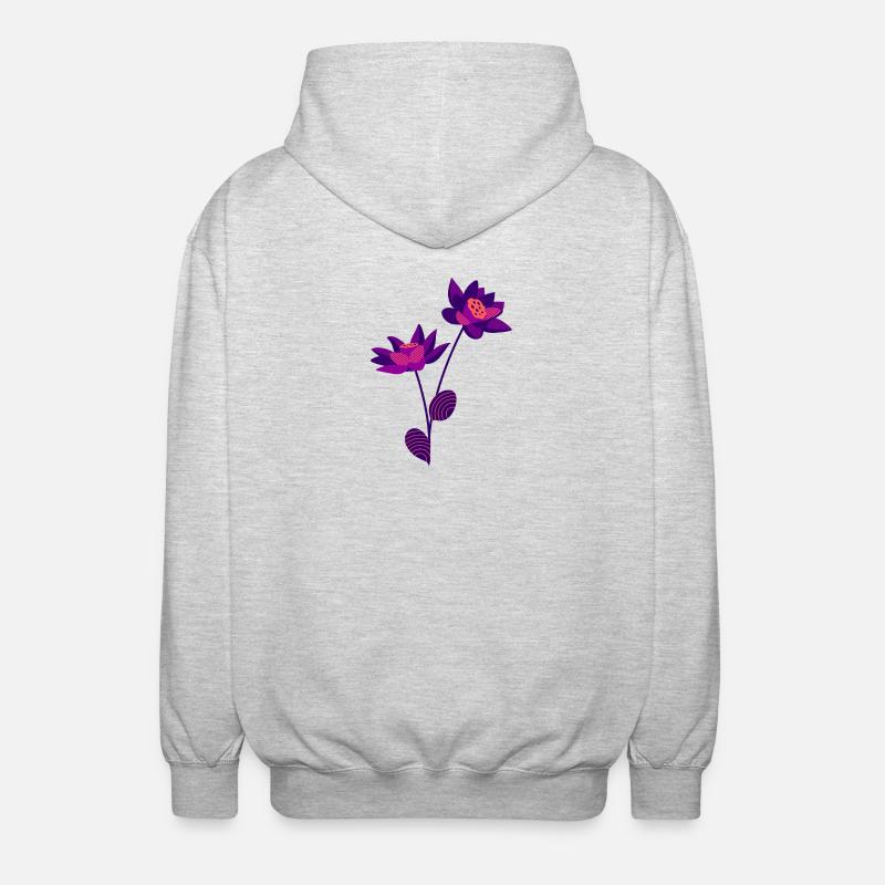 Fleur - Veste à capuche unisexe - gris clair chiné