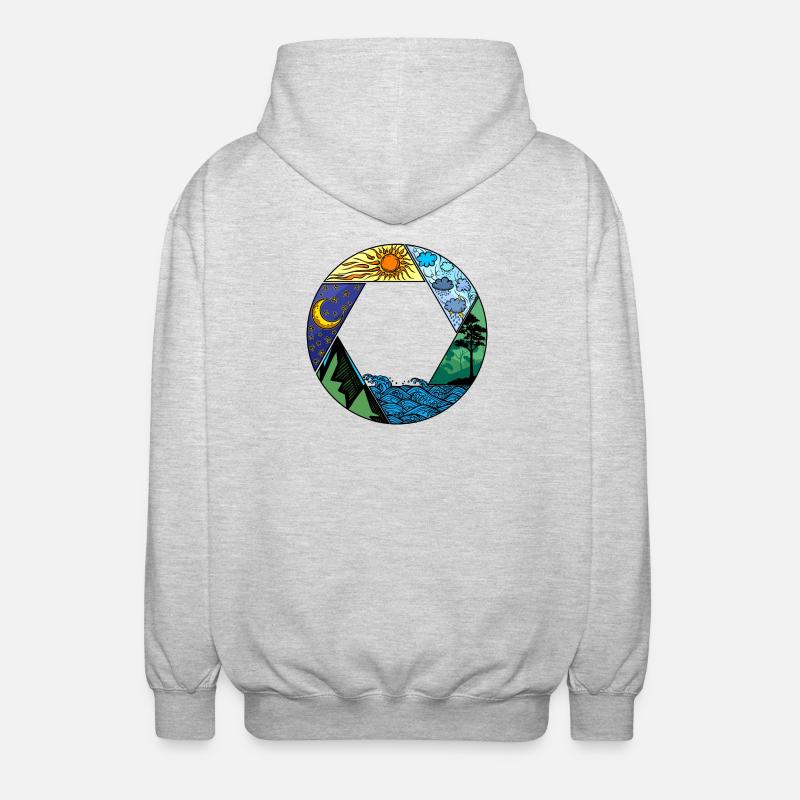 Mutter Natur Baum Umwelt - Unisex Kapuzenjacke - Hellgrau meliert