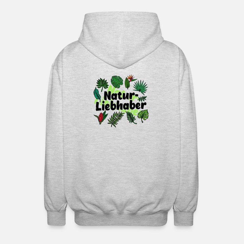 Statement Mutter Natur - Unisex Kapuzenjacke - Hellgrau meliert