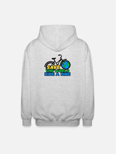 Umwelt Mutter Erde Statement Umweltschutz - Unisex Kapuzenjacke - Hellgrau meliert