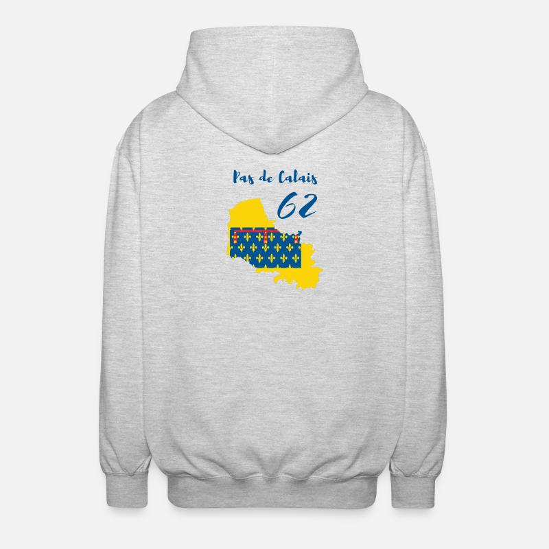 Pas de calais - Veste à capuche unisexe - gris clair chiné