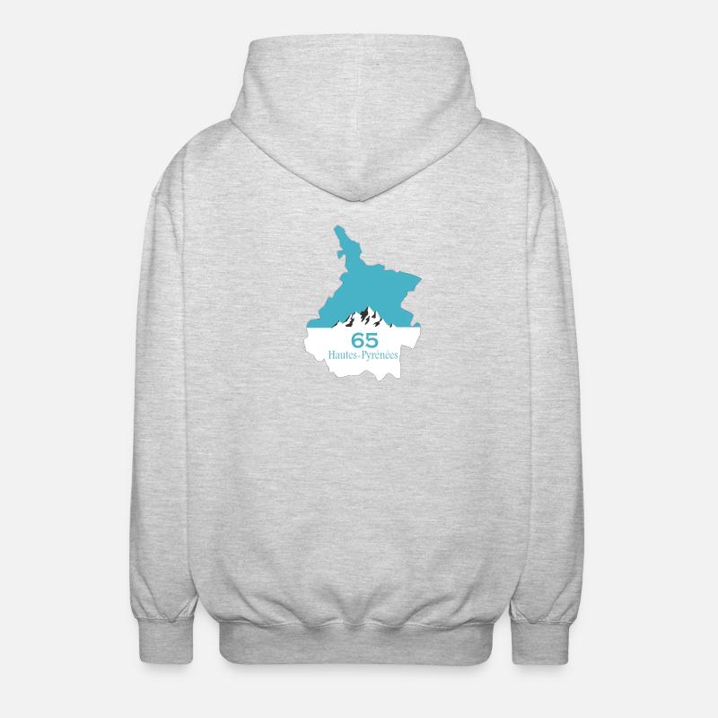 Hautes-Pyrénées - Unisex Kapuzenjacke - Hellgrau meliert