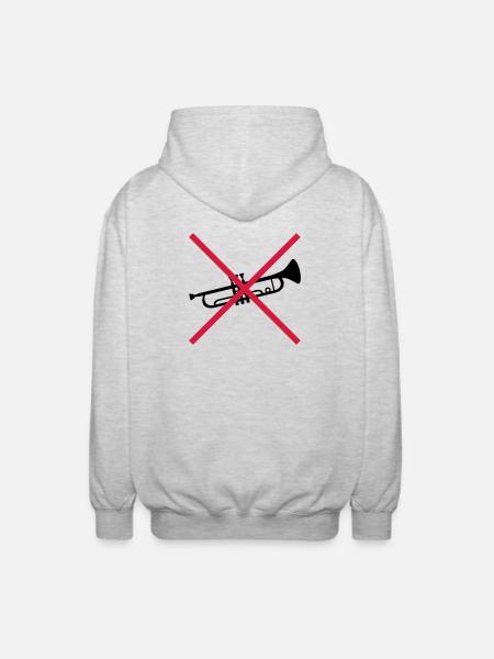 Trumpet Forbidden Shield - Unisex Hooded Jacket - light heather grey