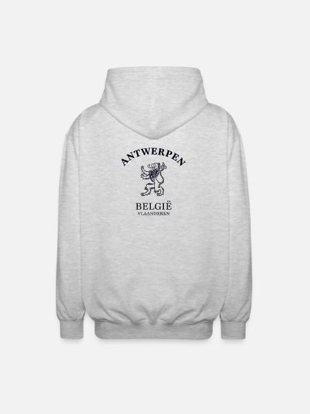 ANTWERP Belgium Belgium - Unisex Hooded Jacket - light heather grey