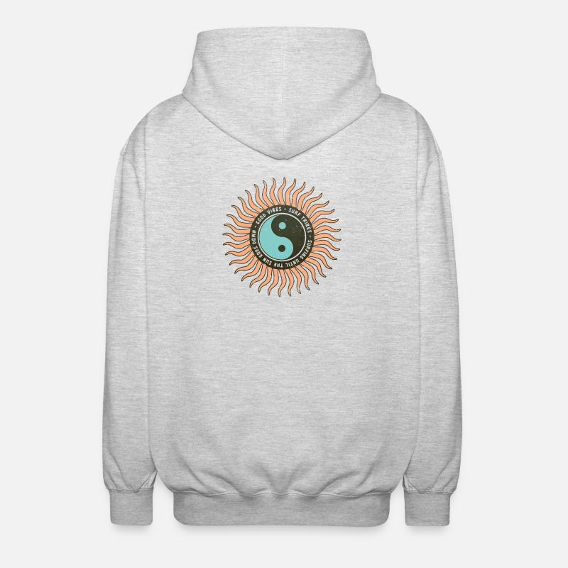 Design de surf - Surf Tribes - Veste à capuche unisexe - gris clair chiné