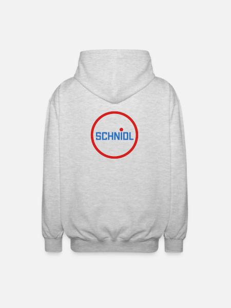 Schnidel Penis Puller Wurst - Unisex Kapuzenjacke - Hellgrau meliert