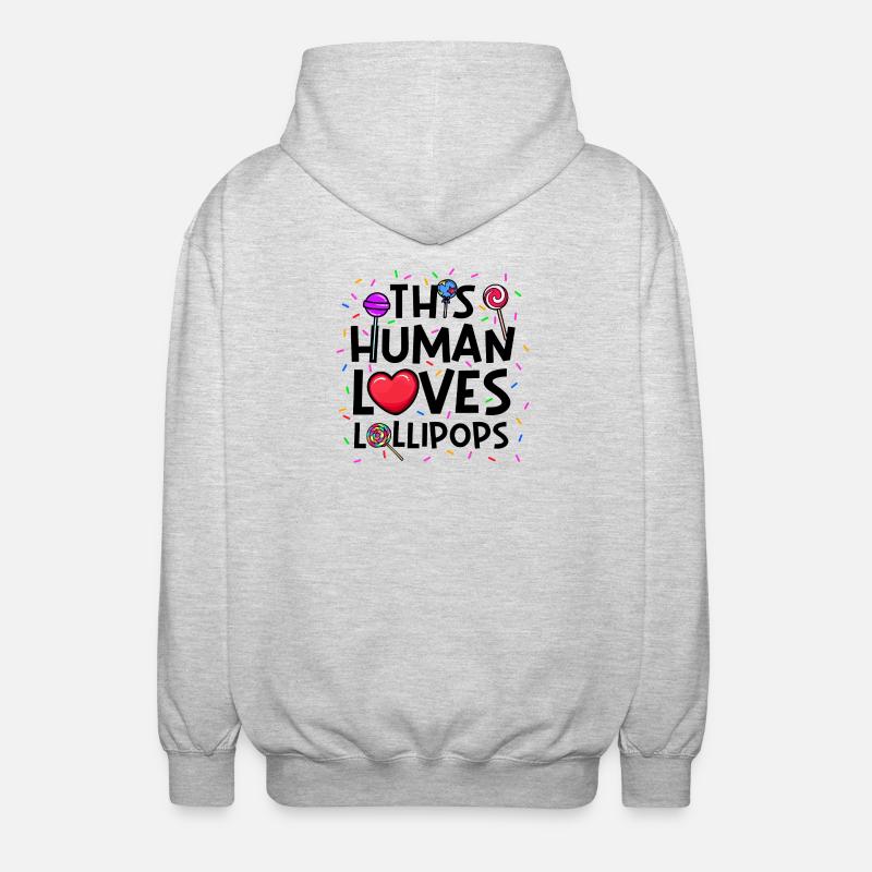 Sweet Tooth Statement Sweets Candy - Unisex Hooded Jacket - light heather grey