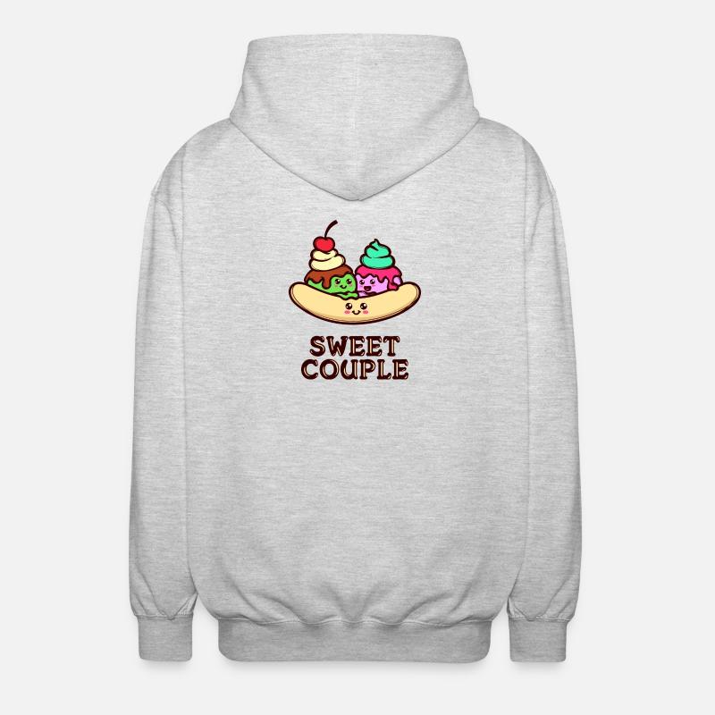 Sweets Statement Dessert Délicieuse Cuisson - Veste à capuche unisexe - gris clair chiné