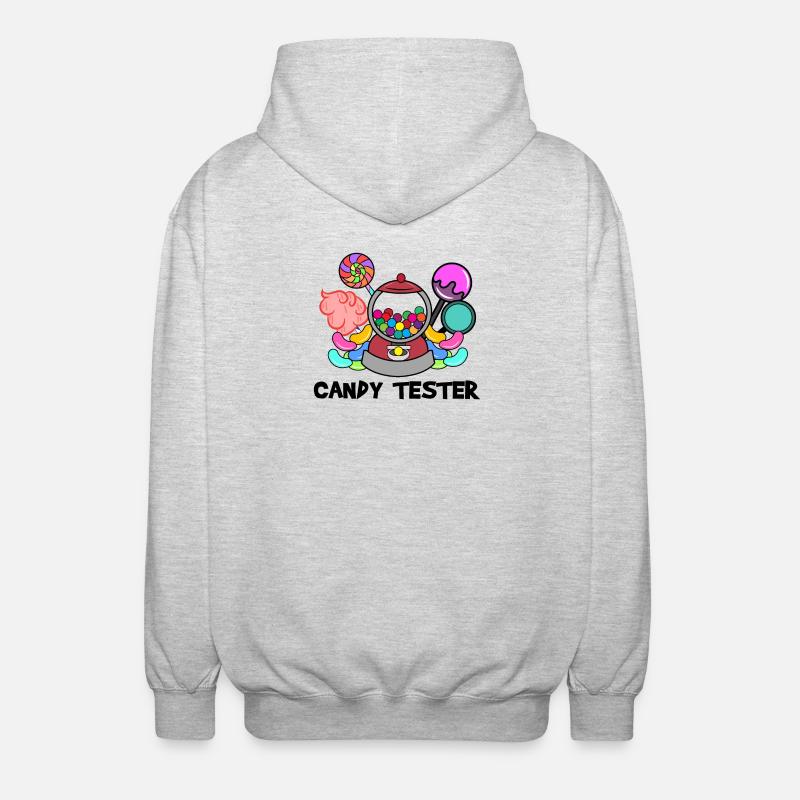 Candy Sweets Statement Dessert Snacking - Unisex Hooded Jacket - light heather grey