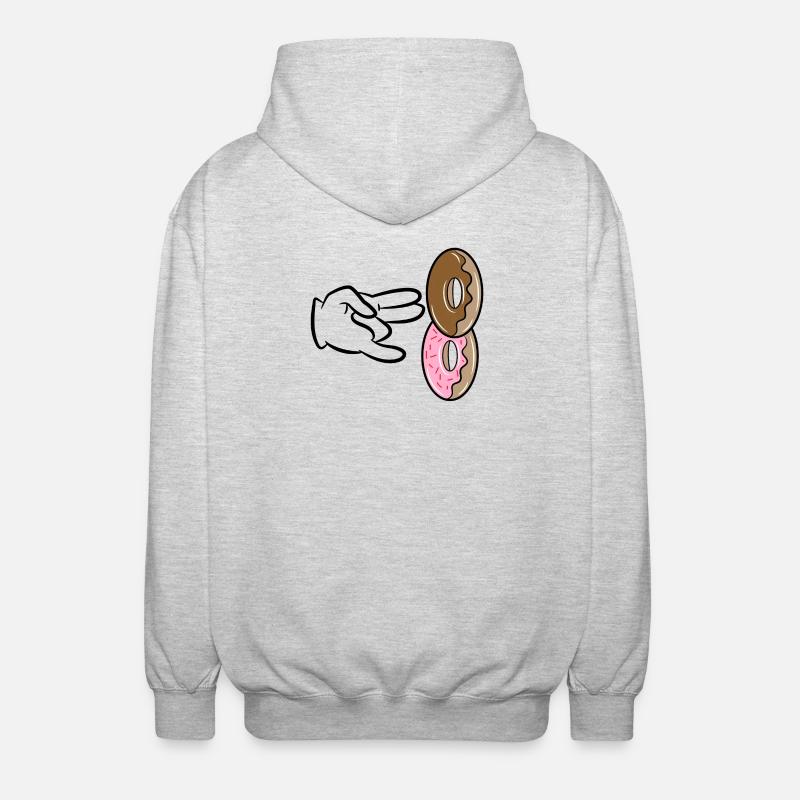 Dessert Sweets Snacking Donut Snacking - Unisex Hooded Jacket - light heather grey