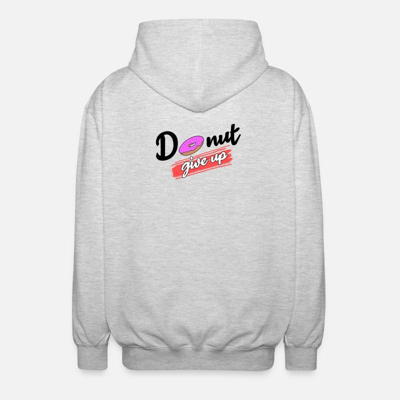 Cool Süßigkeiten Statement Donut Nachspeise - Unisex Kapuzenjacke - Hellgrau meliert