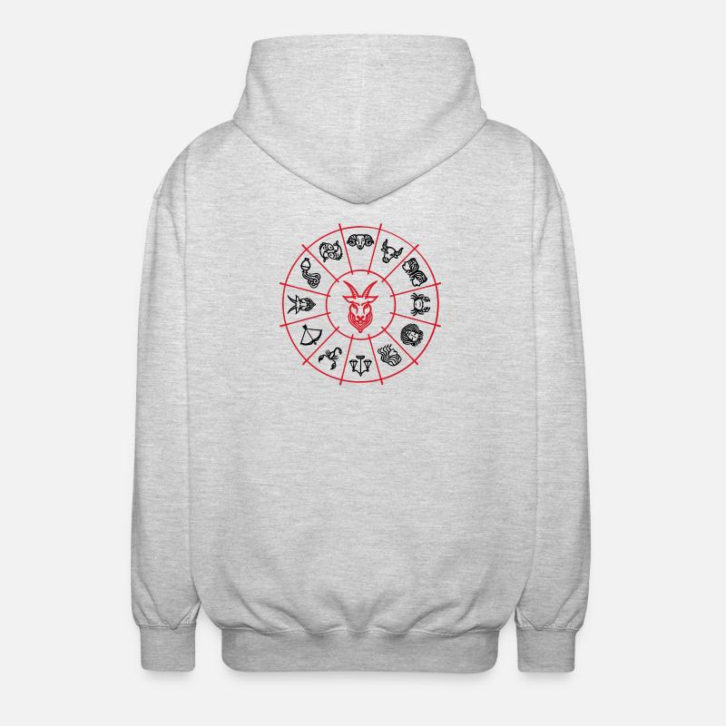 Konstellation Steinbock Tierkreiszeichen Himmel - Unisex Kapuzenjacke - Hellgrau meliert